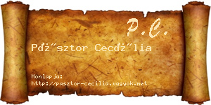 Pásztor Cecília névjegykártya