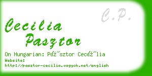 cecilia pasztor business card